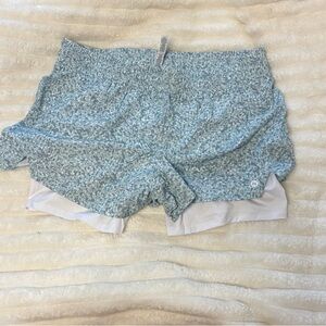 RBX Teal Patterned Athletic Shorts